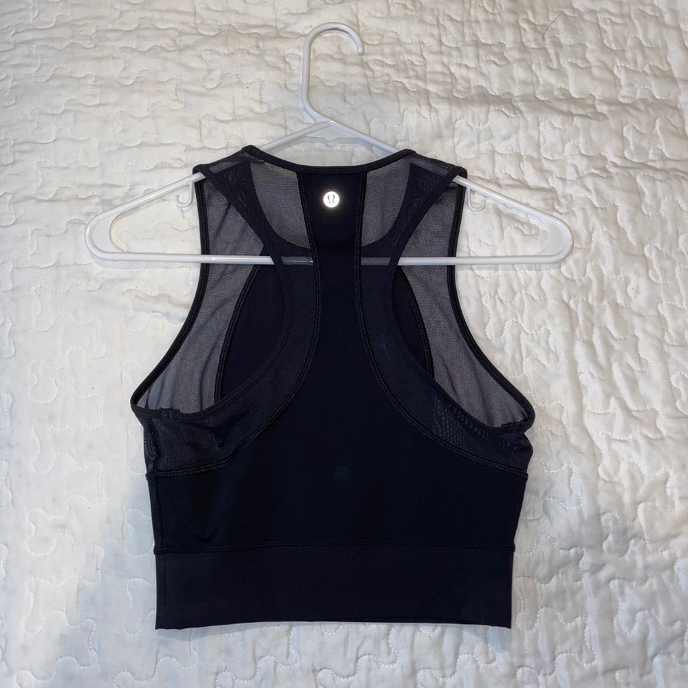 lululemon black cropped tank